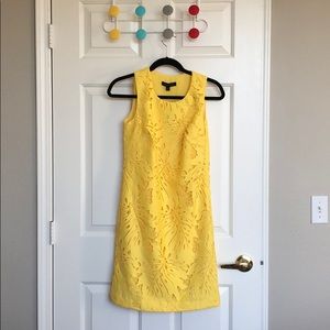 Banana Republic Yellow Leaf Dress